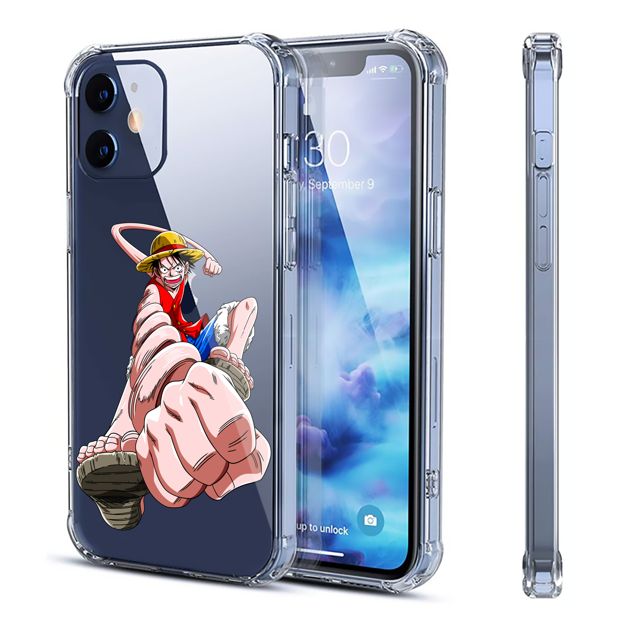 （画像用） ワンピース モンキー・D・ルフィ ONE PIECE Monkey D. Luffy 【iPhone 12シリーズ対応】透明スマホケース（クリアソフトケース）